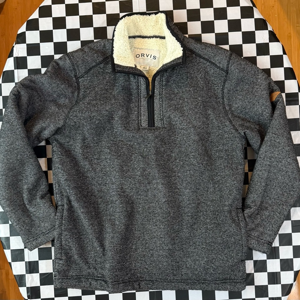 Orvis Gray Zip-Up Sweater